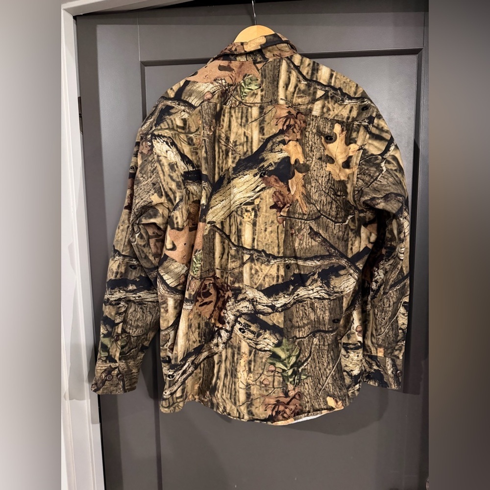 Vintage Cabela's Realtree Camo Lined Jacket XL Hunting Button Up Collared Warm - Picture 4 of 5